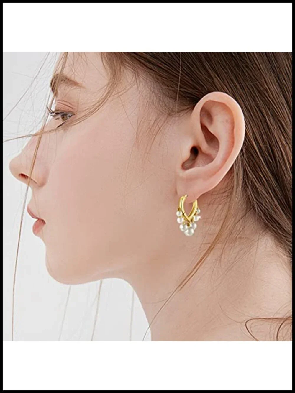 14K Gold Plated Dangle Huggie Hoop Earrings for Women Hypoallergenic Trendy
